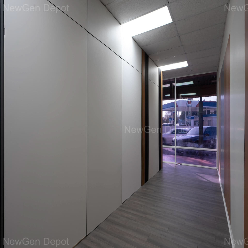 Elmwood Bamboo Charcoal Wood Veneer Panel – 8x4 ft, 8 mm, Fireproof & Waterproof, Ideal for Living Rooms & Offices