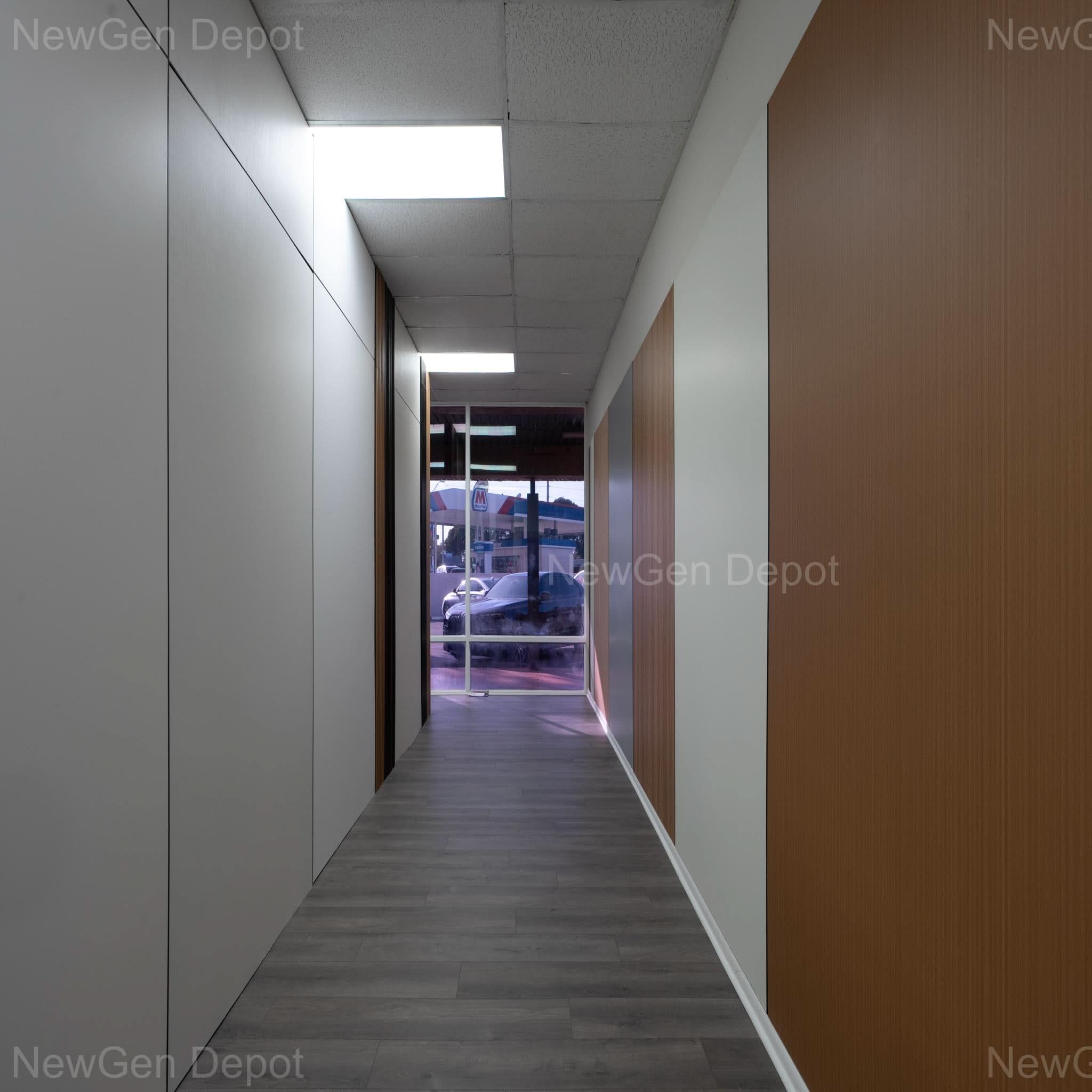 Elmwood Bamboo Charcoal Wood Veneer Panel – 8x4 ft, 8 mm, Fireproof & Waterproof, Ideal for Living Rooms & Offices