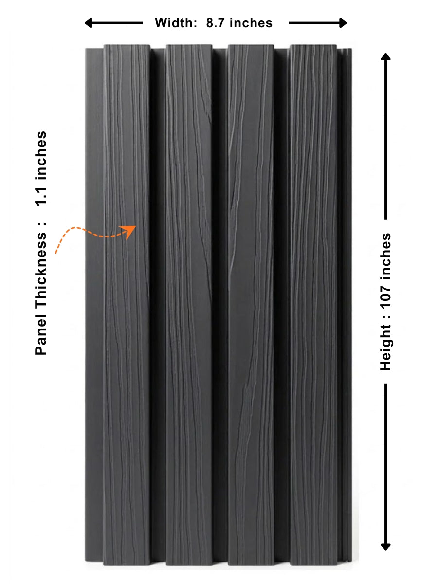 Black Composite Wide Exterior Cladding | 5 PC/Box (33 sq ft) Secondary image
