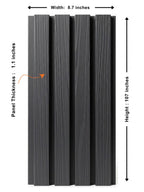 Black Composite Wide Exterior Cladding | 5 PC/Box (33 sq ft)