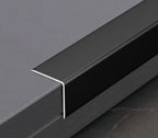 Black aluminum L trim for wall panels and PVC marble sheet edge finishing