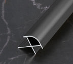 Black aluminum wall panel outside corner trim for durable and modern edge protection
