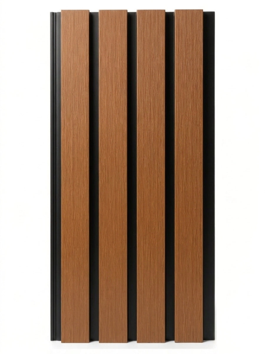 Brown and Black Composite Wide Exterior Cladding Panels with Brushed Line Finish Main image