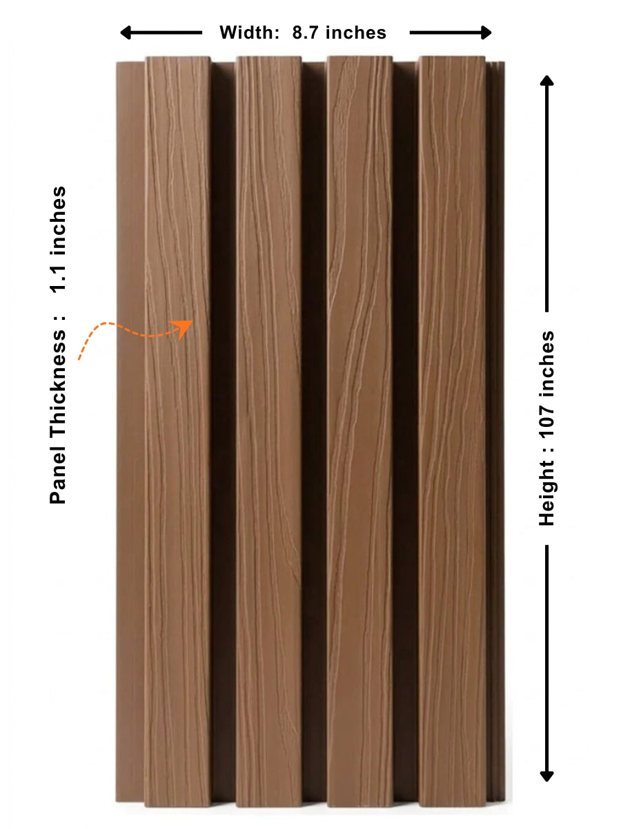 Brown Composite Wide Exterior Cladding | 5 PC/Box (32.7 sq.ft) Secondary image