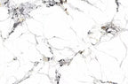 White marble surface with natural gray veining and polished stone appearance