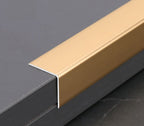 Gold aluminum L trim for wall panels and PVC marble sheet edge finishing