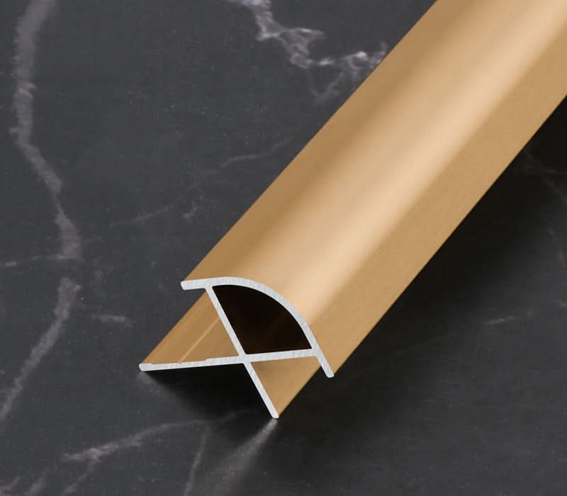 Gold aluminum wall panel outside corner trim for luxury edge protection and finishing