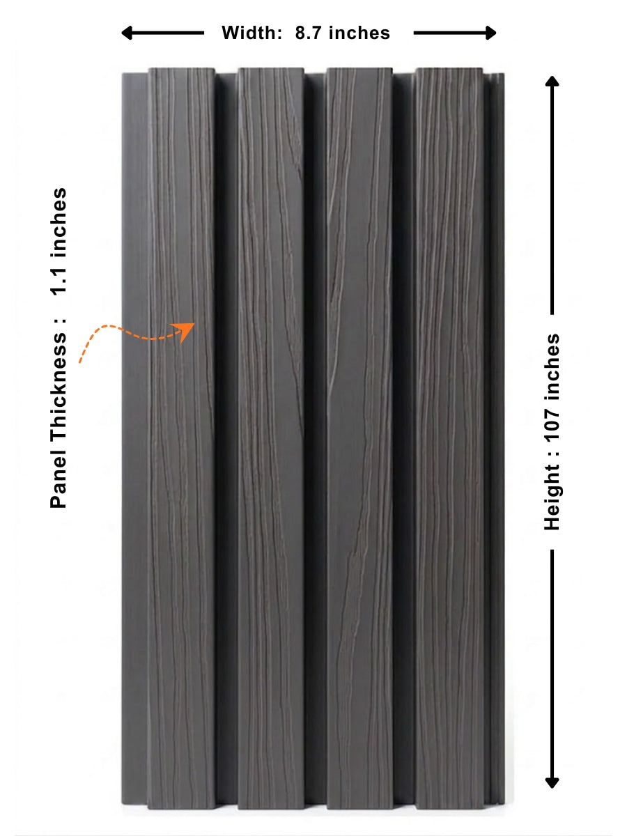 Gray Composite Wide Exterior Cladding | 5 PC/Box (32.6 sq ft) Secondary image