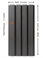 Gray Composite Wide Exterior Cladding | 5 PC/Box (32.6 sq ft)