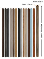 Assorted trims for acoustic and fluted wall panels in multiple colors, measuring 0.98 x 0.98 inches and 106 inches long