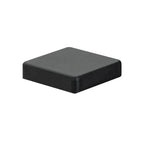 Black aluminum fence post cap for square fence posts