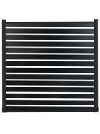 Modern aluminum semi privacy fence for commercial property