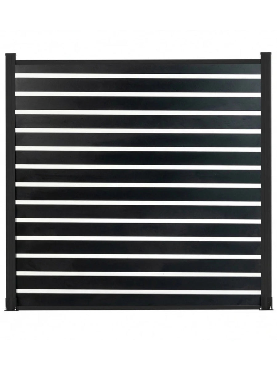 Modern aluminum semi privacy fence for commercial property