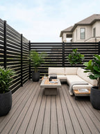Weather-resistant aluminum semi privacy fence panel outdoor use
