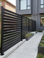 Heavy-duty semi privacy aluminum fence panel residential design