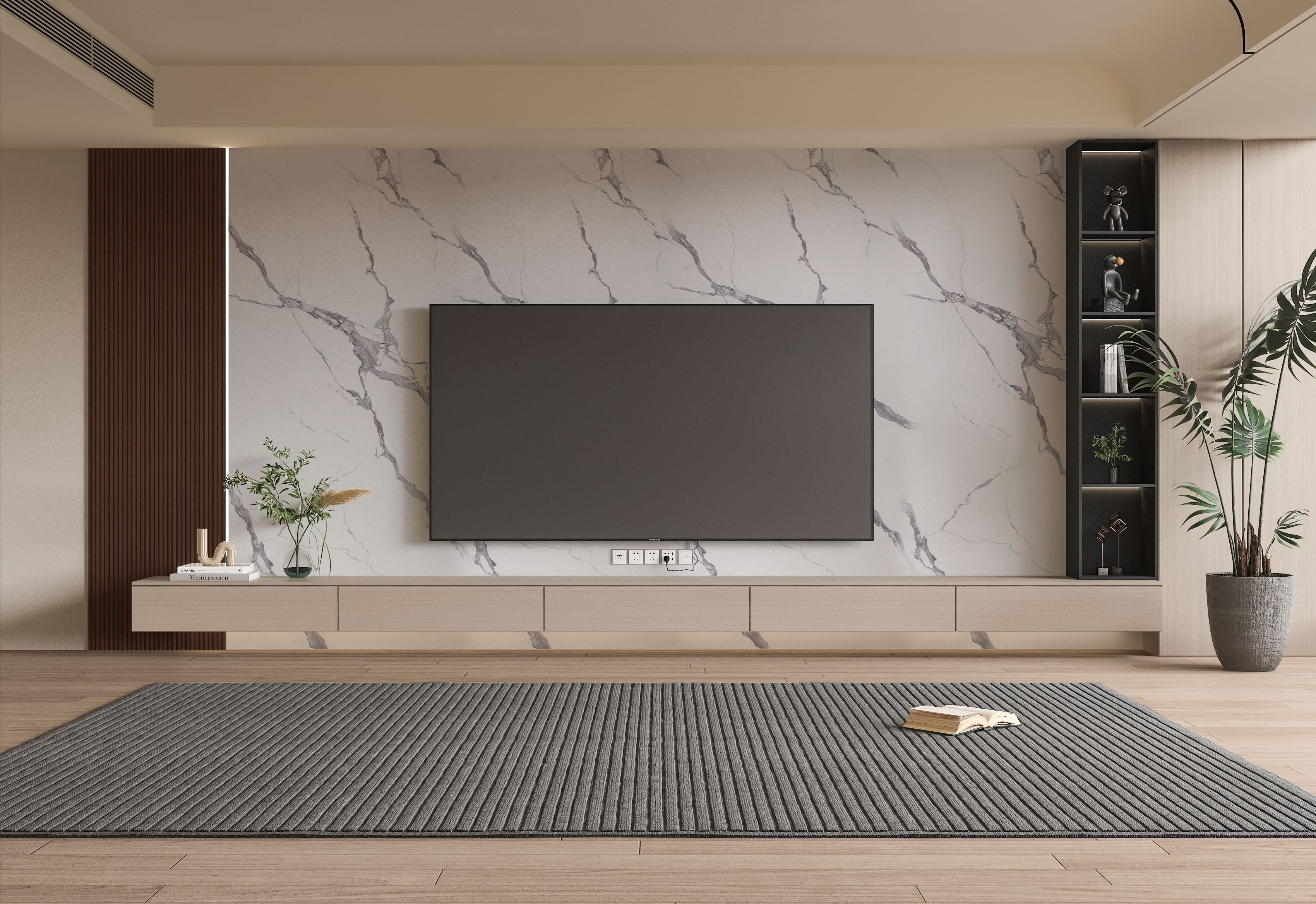 Calacatta Belga PVC Marble Sheets Wall Panel - Waterproof 4x8 ft (32 sq. ft) Secondary image