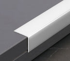 White aluminum L trim for wall panels and PVC marble sheet edge finishing