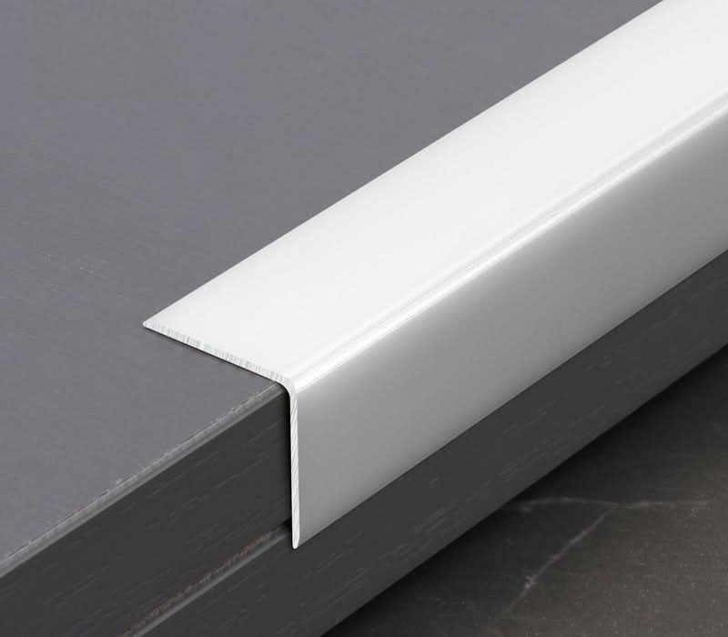 White aluminum L trim for wall panels and PVC marble sheet edge finishing