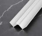 White aluminum wall panel trim end caps for clean and modern edge finishing