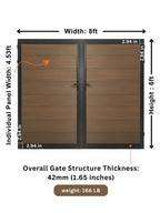 WPC Fence Gate Double (8ft x 6ft)