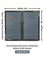 WPC Fence Gate Double (8ft x 6ft)