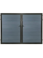 Light gray composite fence gate 10 ft wide 6 ft high modern outdoor privacy gate