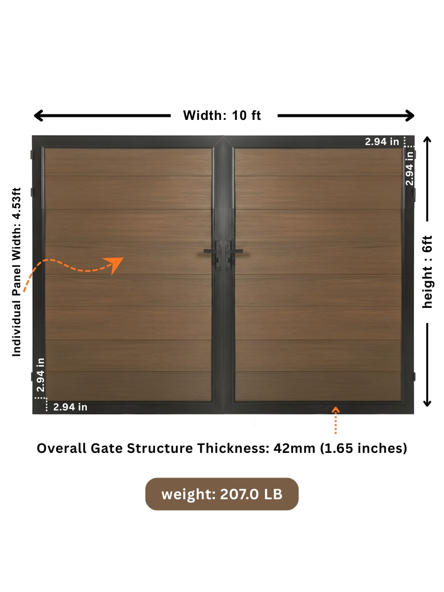 Safety 10 ft. W x 6 ft. H Composite Panel Fence Gate Secondary image