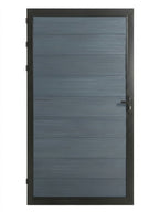 Light gray WPC composite fence gate single panel 3ft x 6ft outdoor privacy gate