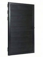 WPC single fence gate black finish weather resistant backyard gate