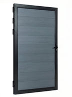 WPC single fence gate light gray finish weather resistant backyard gate