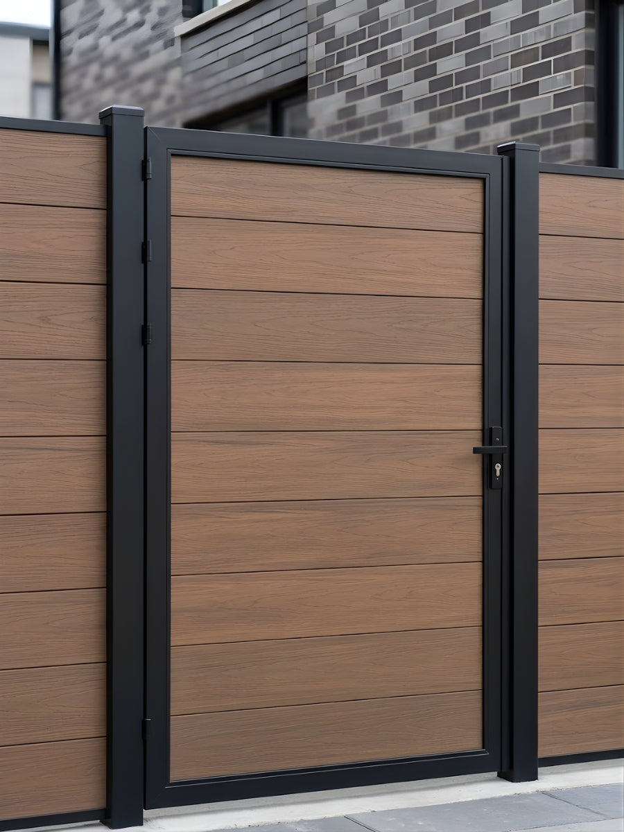 Wpc Gate Frame WPC Fence Gate Single | Durable Composite Gate with Aluminum Frame ...