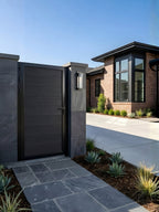 Black WPC composite single fence gate 3ft by 6ft outdoor privacy solution