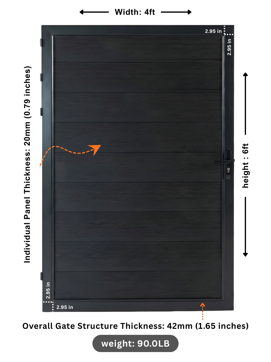 WPC Fence Gate Single (4ft x 6ft) Secondary image